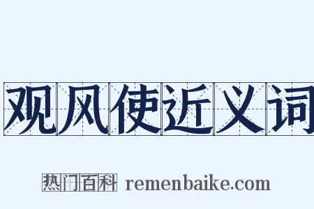 观风使近义词是什么意思的图片